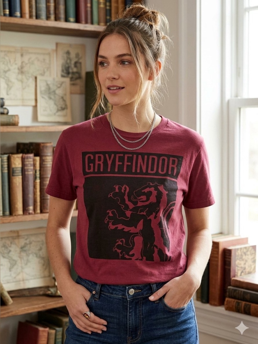 Warner Bros. Harry Potter Gryffindor Maroon Short Sleeve Tee Men's Small